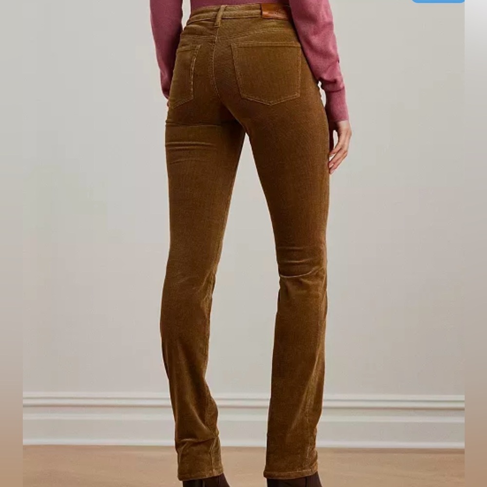 Lauren Ralph Lauren
Stretch Corduroy Mid-Rise Straight Pants Brown - Picture 2 of 6